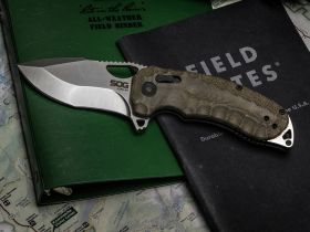 Складной нож SOG Kiku XR Satin, сталь CTS-XHP, рукоять микарта