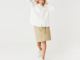 Женская рубашка Lacoste свободной посадки