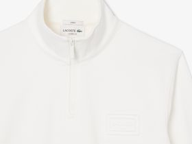 Хлопковая толстовка Lacoste унисекс с воротником-стойкой