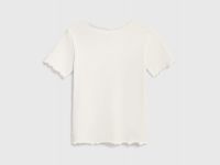 Футболка в рубчик для девочек, Белый