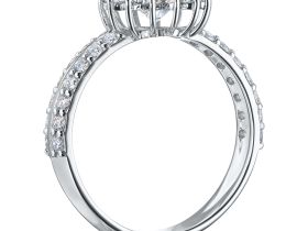 Классическое кольцо из белого золота э4712кц04201507_white