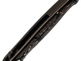 Складной нож Honor Caesar, сталь S35VN с гравировкой, рукоять титан/карбон, черный