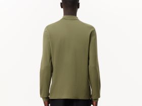 Мужское поло Lacoste L.13.12 классического кроя с длинным рукавом