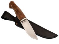 Нож Охотник, сталь Elmax, рукоять стабилизированная карельская береза