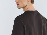 Футболка из гладкого хлопка, Коричневый