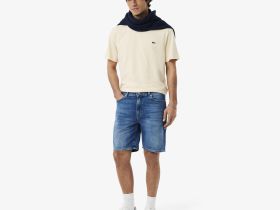 Мужская хлопковая футболка Lacoste с коротким рукавом