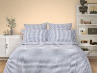 Постельное белье полукомплект Vichy, серо-голубое