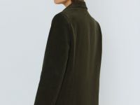 Однобортный жакет из вельвета, Зеленый