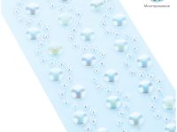 Наклейки акриловые MESHU "White pearls", 25*7см, стразы, 177 наклеек