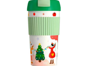 Термокружка Xiaomi KKF Rainbow 490ml (зеленый/белый с узором)