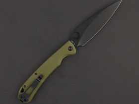 Cкладной нож Daggerr Sting XL, olive DLC, сталь D2, рукоять G10