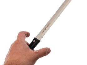 Кухонный нож для замороженных продуктов Tojiro Fuji Cutlery Special series FG-3400, сталь Mo-V, рукоять термопластик, черный