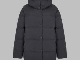 Удлиненный пуховик с натуральным пухом и термостежкой