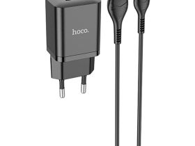 Сетевое зарядное устройство Hoco (N25) Maker 2xUSB/2.1A + кабель Lightning (белый)