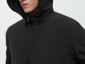 Ветровка-бомбер со съемным капюшоном