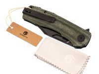 Складной нож Petrified Fish Victor Green, сталь K110, рукоять микарта