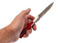 Складной нож Viking Nordway K633-3, сталь дамаск, рукоять G10, оранжевый