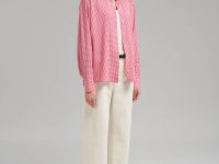 Рубашка прямого кроя в клетку