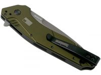 Полуавтоматический складной нож Kershaw Dividend, сталь композит CPM D2/N690, рукоять алюминий, олива