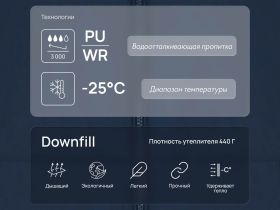 Утепленное стеганое пальто с капюшоном