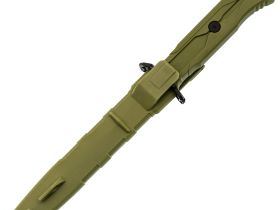 Тактический нож Mr.Blade Leshiy serrated blackwash, сталь AUS-8, рукоять OD Green Elastron