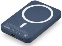 Внешний аккумулятор uBear Flow MagSafe, 5000mAh темно-синий