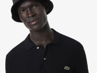 Мужской трикотажный свитер-поло Lacoste с длинным рукавом