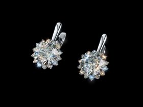 Серьги из белого золота э4712сг05210007