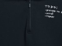 Толстовка с воротником-стойкой на молнии, Черный