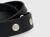 Ремень с декоративными заклёпками, Черный