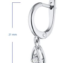 Серьги из белого золота с бриллиантами э4701сг01132700