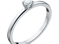 Помолвочное кольцо из белого золота с бриллиантом э4701кц04160500