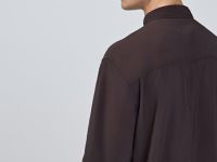 Рубашка с коротким рукавом из тенселя, Коричневый