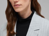 Однобортный жакет в полоску