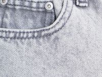 Широкие джинсы для девочек, Серый