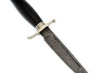 Нож Финка НКВД, сталь дамаск, мельхиор, рукоять граб