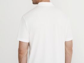 Поло из технологичной ткани с молнией, Белый