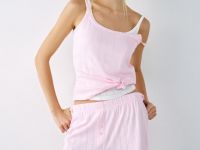 Пижамные шорты из ажурного трикотажа, Розовый