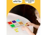 Развивающая игра ТРИ СОВЫ "Методика Никитина. Рамки - вкладыши", 6 квадратов, дерево