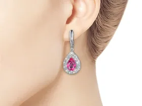 Серьги из белого золота с топазами э4771сг06210422