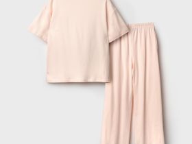 Комплект трикотажный для девочек: фуфайка (футболка), брюки