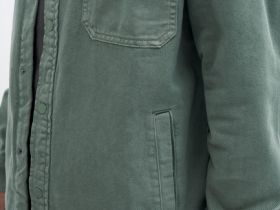 Рубашка из хлопкового твила, Зеленый