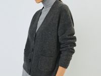 Кардиган из мягкой пряжи с шерстью, Серый