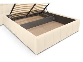 Кровать Даймант-П 160 Велюр Молочный