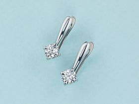 Серьги из белого золота с бриллиантами э0901сг04200689