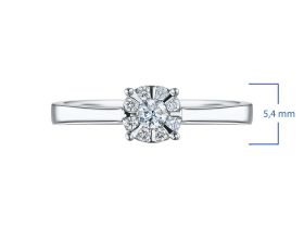 Кольцо из белого золота э4012кц10153800_white