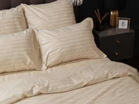 Постельное белье Экрю, страйп-сатин 40156