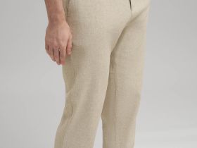 Брюки полуприлегающего кроя со льном