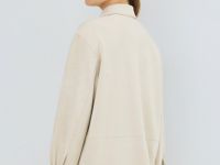 Рубашка из искусственной замши, Бежевый