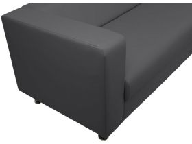 Диван прямой Эрвин-3 Экокожа Серый